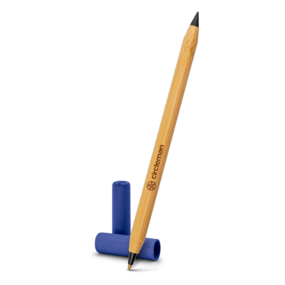 Stylo bille en bambou 2 en 1 crayon 